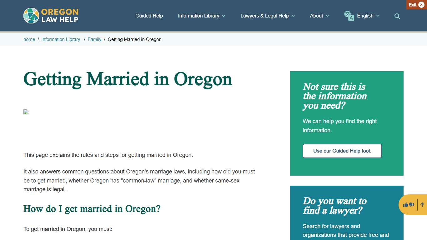 Getting Married in Oregon Oregon Law Help